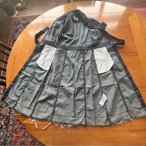 Current Elliott The Jackie denim snap front shirt dress midi belted size 1 small - Picture 5 of 7